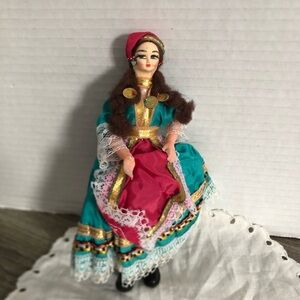 Vtg Handmade Traditional Folk Art European Doll